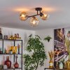 Gastor Plafondlamp, Kogellampje Amber, Duidelijk, 3-lichts