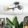 Chehalis Plafondlamp, Kogellampje Amber, Duidelijk, Rookkleurig, 3-lichts