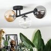 Chehalis Plafondlamp, Kogellampje Amber, Duidelijk, Rookkleurig, 3-lichts