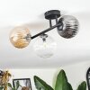 Chehalis Plafondlamp, Kogellampje Amber, Duidelijk, Rookkleurig, 3-lichts