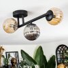 Chehalis Plafondlamp, Kogellampje Amber, Rookkleurig, 3-lichts