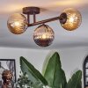 Chehalis Plafondlamp, Kogellampje Amber, Rookkleurig, 3-lichts