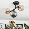 Chehalis Plafondlamp, Kogellampje Amber, Rookkleurig, 3-lichts