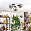 Gastor Plafondlamp, Kogellampje Rookkleurig, 3-lichts