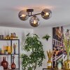 Gastor Plafondlamp, Kogellampje Rookkleurig, 3-lichts