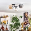 Gastor Plafondlamp, Kogellampje Amber, Duidelijk, Rookkleurig, 3-lichts