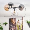 Gastor Plafondlamp, Kogellampje Amber, Duidelijk, Rookkleurig, 3-lichts
