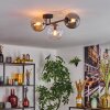Gastor Plafondlamp, Kogellampje Amber, Duidelijk, Rookkleurig, 3-lichts