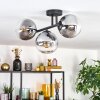 Gastor Plafondlamp, Kogellampje Duidelijk, Rookkleurig, 3-lichts
