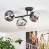 Gastor Plafondlamp, Kogellampje Chroom, Duidelijk, Rookkleurig, 3-lichts
