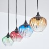 Cem Hanglamp, Hanglamp Blauw, Geel, Groen, Duidelijk, Red, 4-lichts