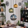 Koyoto Hanglamp, Kogellampje, Cluster hanglamp 30 cm Blauw, Goud, Groen, 3-lichts