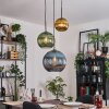Koyoto Hanglamp, Kogellampje, Cluster hanglamp 30 cm Blauw, Goud, Groen, 3-lichts