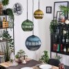 Koyoto Hanglamp, Kogellampje, Cluster hanglamp 30 cm Blauw, Goud, Groen, 3-lichts