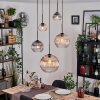 Koyoto Hanglamp, Kogellampje, Cluster hanglamp Amber, Duidelijk, Rookkleurig, 5-lichts