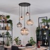 Koyoto Hanglamp, Kogellampje, Cluster hanglamp Amber, Duidelijk, Rookkleurig, 5-lichts