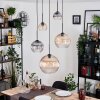 Koyoto Hanglamp, Kogellampje, Cluster hanglamp Amber, Duidelijk, Rookkleurig, 5-lichts