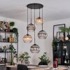 Koyoto Hanglamp, Kogellampje, Cluster hanglamp Amber, Duidelijk, Rookkleurig, 5-lichts