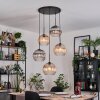 Koyoto Hanglamp, Kogellampje, Cluster hanglamp Amber, Duidelijk, Rookkleurig, 5-lichts