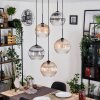 Koyoto Hanglamp, Kogellampje, Cluster hanglamp Amber, Duidelijk, Rookkleurig, 5-lichts