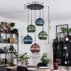 Koyoto Hanglamp, Kogellampje, Cluster hanglamp Blauw, Groen, Koperkleurig, 5-lichts