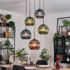 Koyoto Hanglamp, Kogellampje, Cluster hanglamp Blauw, Groen, Koperkleurig, 5-lichts