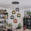 Koyoto Hanglamp, Kogellampje, Cluster hanglamp Blauw, Groen, Koperkleurig, 5-lichts