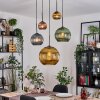 Koyoto Hanglamp, Kogellampje, Cluster hanglamp Blauw, Goud, Groen, Koperkleurig, 5-lichts