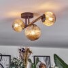 Chehalis Plafondlamp, Kogellampje Amber, 3-lichts