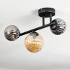 Chehalis Plafondlamp, Kogellampje Amber, Rookkleurig, 3-lichts