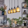 Fanhaes Hanglamp, Hanglamp Chroom, Rookkleurig, 4-lichts