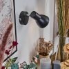 Farel Wandlamp, Muurspot Chroom, Zwart, 1-licht