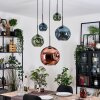 Ripoll Hanglamp, Kogellampje, Cluster hanglamp Blauw, Groen, Koperkleurig, 5-lichts