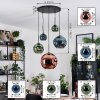 Ripoll Hanglamp, Kogellampje, Cluster hanglamp Blauw, Groen, Koperkleurig, 5-lichts