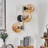 Gastor Kogellampje, Wandlamp Goud, Zwart, 3-lichts