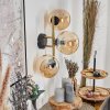 Gastor Kogellampje, Wandlamp Goud, Zwart, 3-lichts