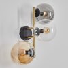 Gastor Kogellampje, Wandlamp Goud, Zwart, 3-lichts