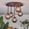 Chehalis Plafondlamp, Kogellampje Rookkleurig, 5-lichts