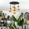 Chehalis Plafondlamp, Kogellampje Amber, 5-lichts