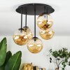 Chehalis Plafondlamp, Kogellampje Amber, 5-lichts