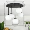 Chehalis Plafondlamp, Kogellampje Wit, 5-lichts
