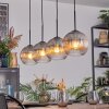 Koyoto Hanglamp, Kogellampje, Hanglamp Duidelijk, Rookkleurig, 4-lichts