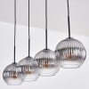 Koyoto Hanglamp, Kogellampje, Hanglamp Duidelijk, Rookkleurig, 4-lichts