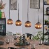 Koyoto Hanglamp, Kogellampje, Hanglamp Koperkleurig, 4-lichts
