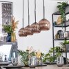 Koyoto Hanglamp, Kogellampje, Hanglamp Koperkleurig, 4-lichts