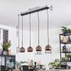 Koyoto Hanglamp, Kogellampje, Hanglamp Koperkleurig, 4-lichts