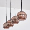 Koyoto Hanglamp, Kogellampje, Hanglamp Koperkleurig, 4-lichts