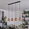 Koyoto Hanglamp, Kogellampje, Hanglamp Koperkleurig, 4-lichts