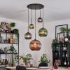 Koyoto Hanglamp, Kogellampje, Cluster hanglamp Blauw, Groen, Koperkleurig, 5-lichts