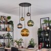 Koyoto Hanglamp, Kogellampje, Cluster hanglamp Blauw, Goud, Groen, 5-lichts